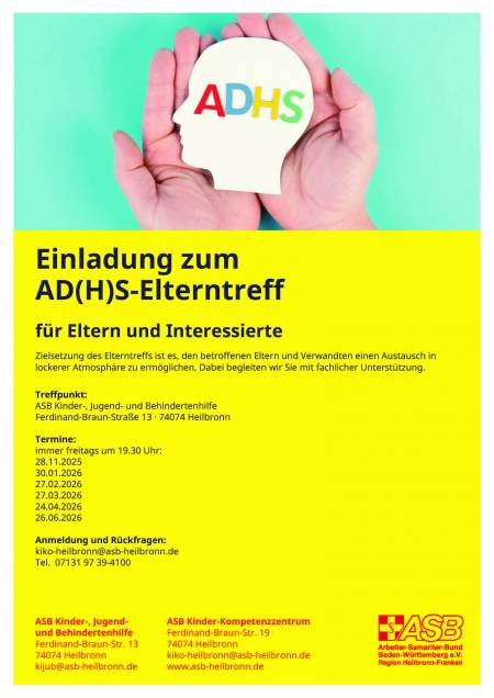 Treffen für Eltern von Kindern mit AD(H)S Treffen für Eltern von Kindern mit AD(H)S