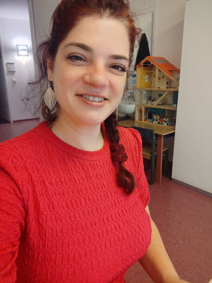 Nadezhda Aleksandrova am Aktionstag „Schichtwechsel