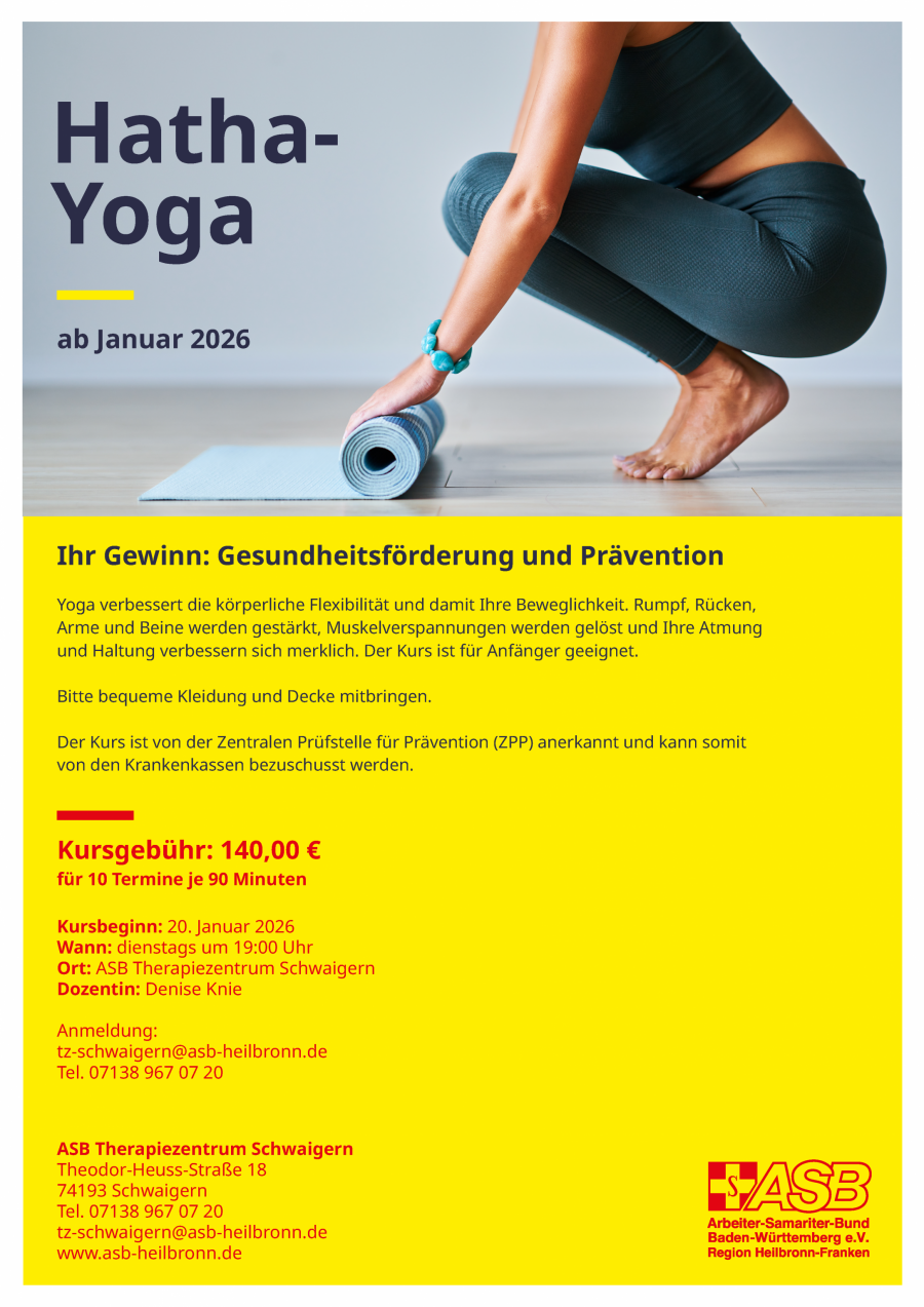 Neuer Yoga-Kurs in Schwaigern